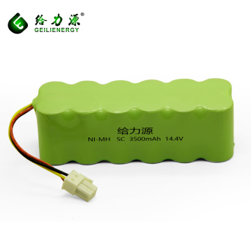 Long Cycle vie haute puissance rechargeable 3500 mah 14,4 volts sc nimh batterie pack aspirateur batterie